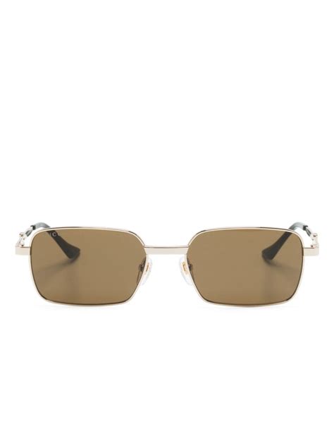 lenti da sole rovinate gucci|Gucci Eyewear Occhiali Da Sole Squadrati .